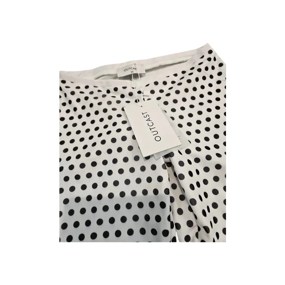 OUTCAST YULE CAPRI PANT WHITE POLKADOT XS NWT - Picture 6 of 8